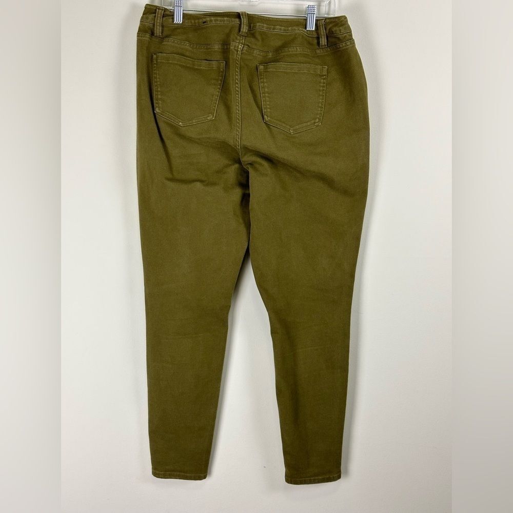 Lane Bryant Women's Olive Green Skinny Jeans - Picture 4 of 5